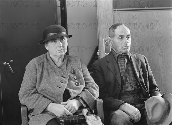 Farm Security clients during applications for aid..., Stockton, California, 1938. Creator: Dorothea Lange.