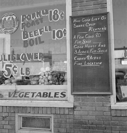 Detail on main street of Nyssa, Oregon, 1939. Creator: Dorothea Lange.