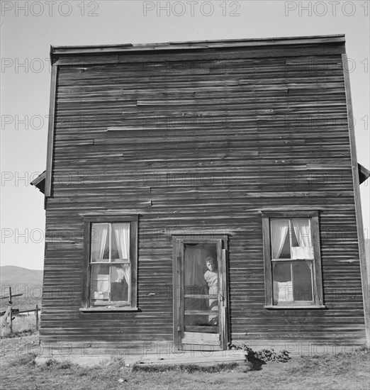 Possibly: Member of Ola self help sawmill co-op lives in what was once..., Gem County, Idaho, 1939. Creator: Dorothea Lange.