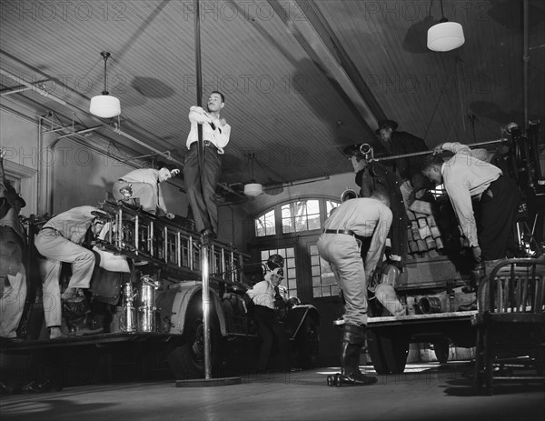 Firehouse station no. 4, Washington, D.C., 1943. Creator: Gordon Parks.