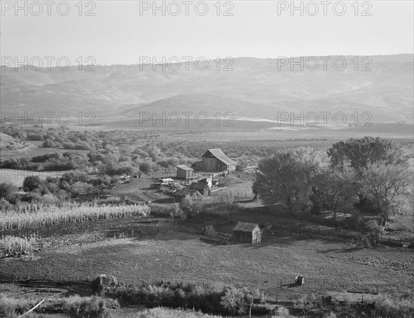 Squaw Valley farm, 640 acres, with sixty in tillable land..., Gem County, Idaho, 1939. Creator: Dorothea Lange.