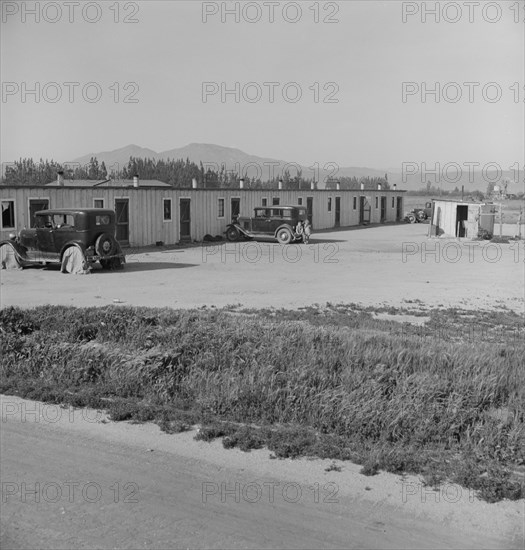 Arkansawyers auto camp...with Arkansas migrants, Greenfield, Salinas Valley, CA, 1939. Creator: Dorothea Lange.