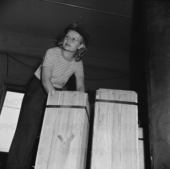 Miss Ida Hicks, Lithuanian, twenty-eight years old, employed..., New Britain, Connecticut, 1943. Creator: Gordon Parks.