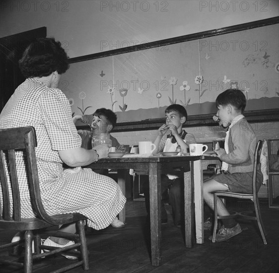 A child care center, opened September 15, 1942, for thirty child..., New Britain, Connecticut, 1943. Creator: Gordon Parks.