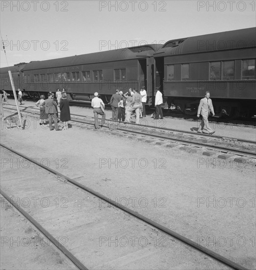 Railroad yards, Kearney, Nebraska, 1939. Creator: Dorothea Lange.