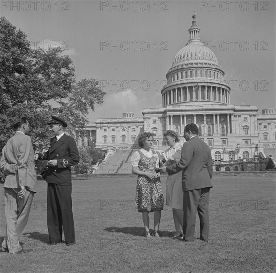 International student assembly, Washington, D.C, 1942. Creator: Gordon Parks.