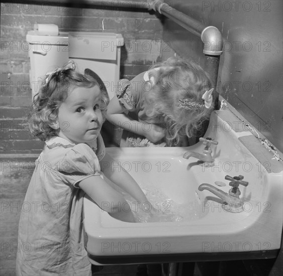 A child care center opened September 15, 1942 for thirty children, New Britain, Connecticut, 1943. Creator: Gordon Parks.