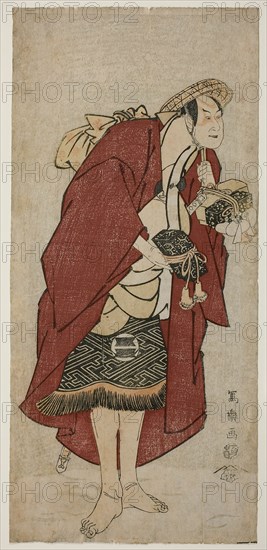 The Actor Sakata Hangoro III as the Groom Abumizuri no Iwazo in Koriyama, Actua..., 1794 (Kansei 6). Creator: Toshusai Sharaku.