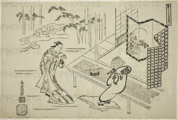 The Actors Nakamura Takesaburo I as Kewaizaka no Shosho and Ichikawa Danjuro II as Soga no..., 1715. Creator: Torii Kiyomasu I.