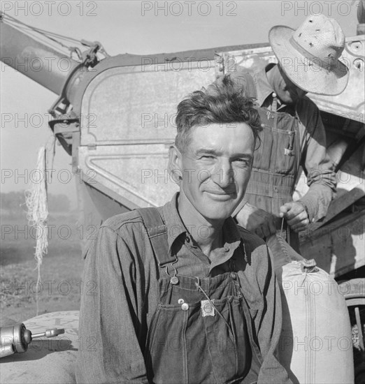 Oklahoman, worked three years as farm laborer..., near Ontario, Malheur County, Oregon, 1939. Creator: Dorothea Lange.