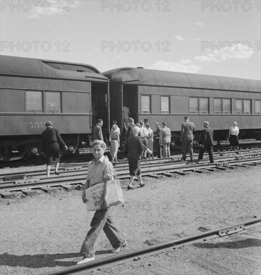 Railroad yards, Kearney, Nebraska, 1939. Creator: Dorothea Lange.