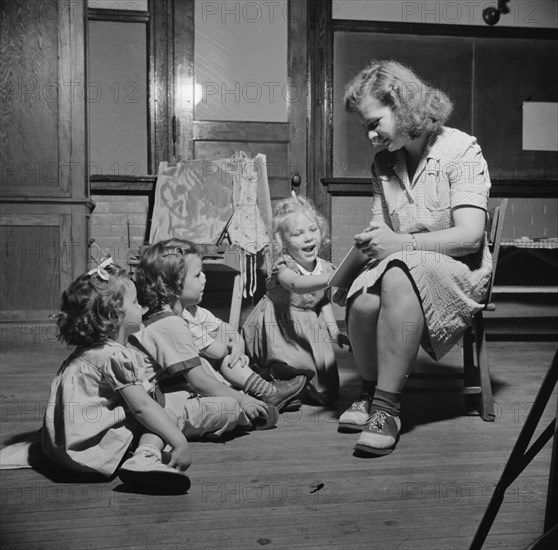 A child care center opened September 15, 1942 for thirty children, New Britain, Connecticut, 1943. Creator: Gordon Parks.