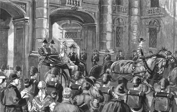 ''The Visit of the German Emperor to Rome; The Emperor and Prince Henry leaving the Vatican after th Creator: Unknown.