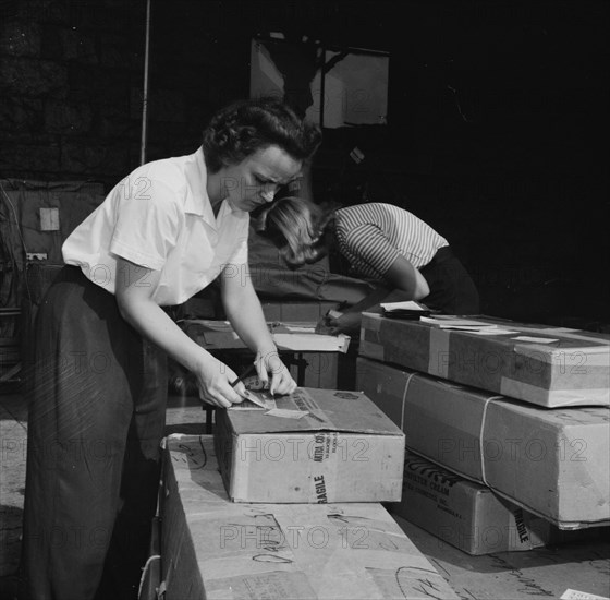 Mrs. Dorothy Bell and Miss Ida Hicks, employed at the American..., New Britain, Connecticut, 1943. Creator: Gordon Parks.