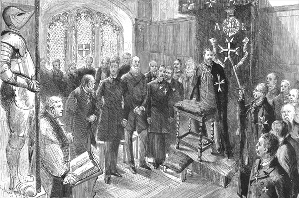 ''Installation of the Prince of Wales as Grand Prior of the Hospital of the Order of St. John of Jer Creator: Unknown.