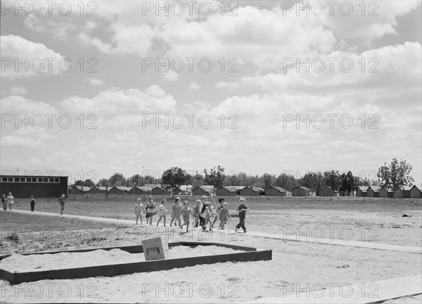 Nursery school children, FSA camp, Tulare County, California, 1939. Creator: Dorothea Lange.