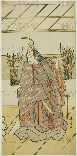 The Actor Nakamura Tomijuro I as the Spirit of Taira no Masakado Disguised as Otomo no..., c. 1775. Creator: Tamagawa Shunsui.
