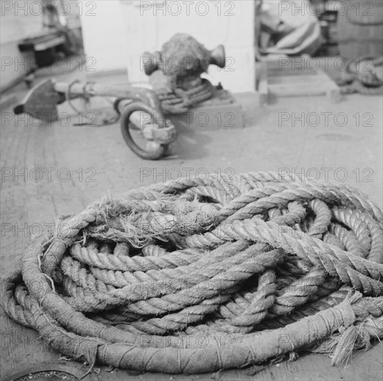 Possibly: On board the fishing boat Alden, out of Gloucester, Massachusetts, 1943. Creator: Gordon Parks.