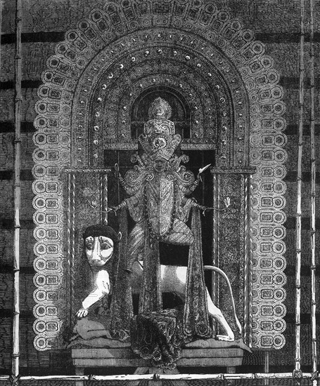 'The Goddess Kali, the Favourite Divinity of the People of Calcutta', c1891. Creator: James Grant.