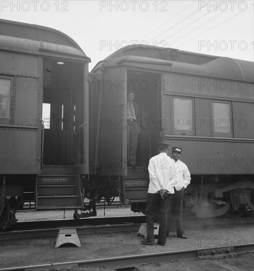 Railroad yards, Kearney, Nebraska, 1939. Creator: Dorothea Lange.