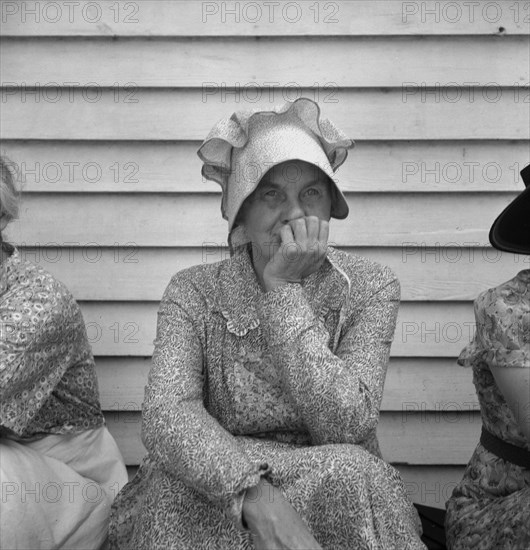 Member of the congregation of Wheeley's church..., near Gordonton, North Carolina, 1939. Creator: Dorothea Lange.