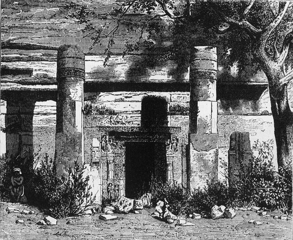 'View of the Subterranean Temple of Mahadeva, Oudghiry', c1891. Creator: James Grant.