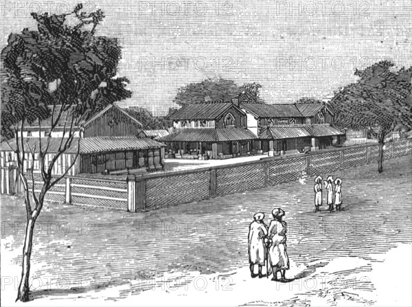 ''New Hospitals in India; The Dufferin Hospital, Nagpur, built by the Central Province Branch', 1888 Creator: Unknown.