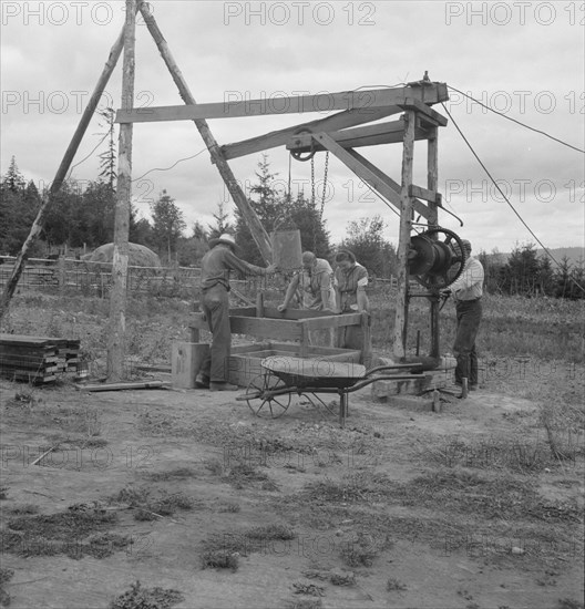 Kytta family, FSA borrowers on non-commercial experiment, Michigan Hill, Washington, 1939. Creator: Dorothea Lange.