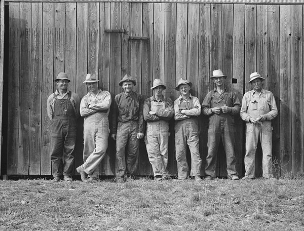 Here are the farmers who have bought machin..., West Carlton, Yamhill County, Oregon, 1939 Creator: Dorothea Lange.