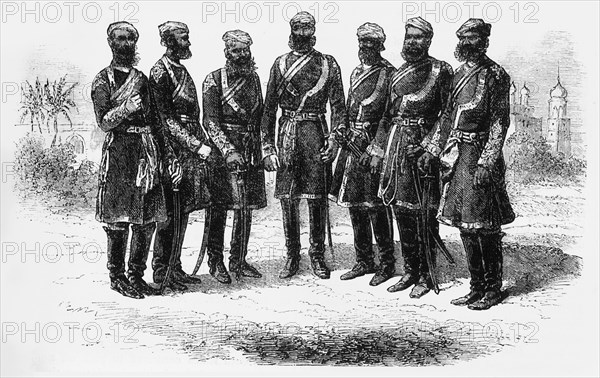 'Native Officers of the Bengal Irregular Cavalry', c1891. Creator: James Grant.