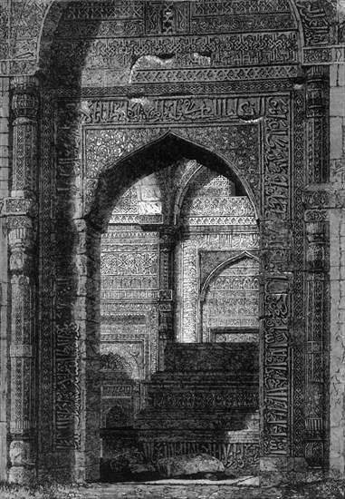 'View of the Tomb of Altamsh, Koutub, near Delhi', c1891. Creator: James Grant.