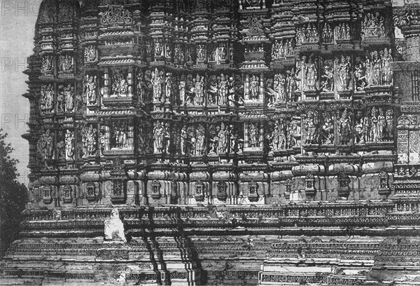 'The Façade of the Temple of Kali at Kijraha', c1891. Creator: James Grant.