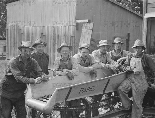 Seven of the eight farmers shown with their..., West Carlton, Yamhill County, Oregon, 1939 Creator: Dorothea Lange.