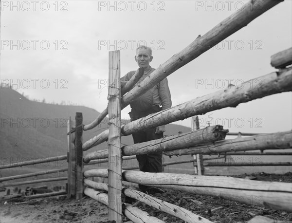 Possibly: Stump rancher and wife, Priest River Penninsula, Bonner County, Idaho, 1939. Creator: Dorothea Lange.