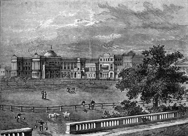 'View of Government House, Calcutta', c1891. Creator: James Grant.