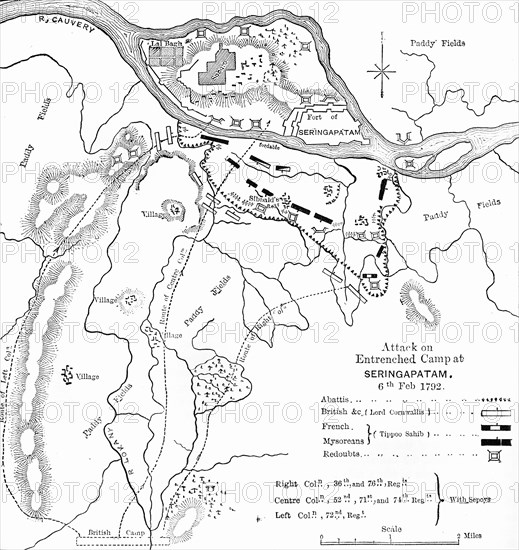 'Plan of the Attack on Seringapatam', c1891. Creator: James Grant.