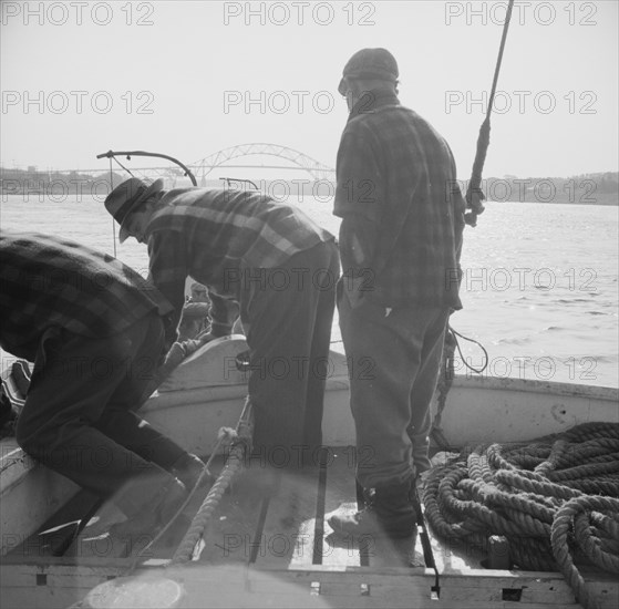 Possibly: On board the fishing boat Alden out of Gloucester, Massachusetts, 1943. Creator: Gordon Parks.