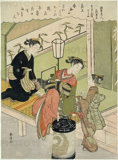 Tree Peony: Chozan of Chojiya (Chojiya uchi Chozan, Kao), from the series "Parodies of..., c. 1769. Creator: Suzuki Harunobu.