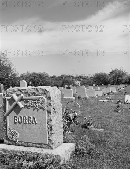 A graveyard at Gloucester which holds the remains of many of the..., Gloucester, Massachusetts, 1943 Creator: Gordon Parks.