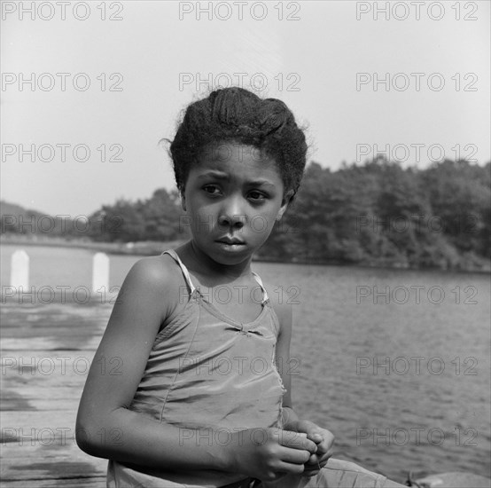 Barbara Layne on her vacation at Camp Christmas Seals, Haverstraw, New York, 1943. Creator: Gordon Parks.