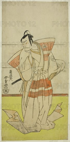 The Actor Nakamura Nakazo I as Kudo Suketsune in the Play Edo no Fuji Wakayagi Soga..., c. 1789. Creator: Rantokusai Shundo.
