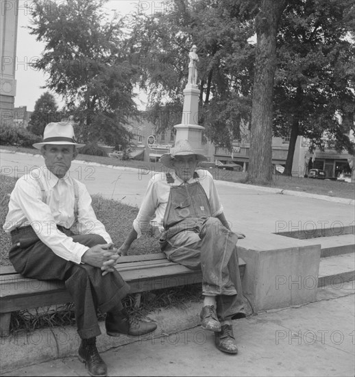 Farmer in town idling around the county courthouse, Person County, Roxboro, North Carolina, 1939. Creator: Dorothea Lange.