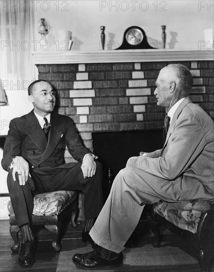 Mr. James A. Colston, president of Bethune-Cookman College and his father..., Florida, 1943. Creator: Gordon Parks.