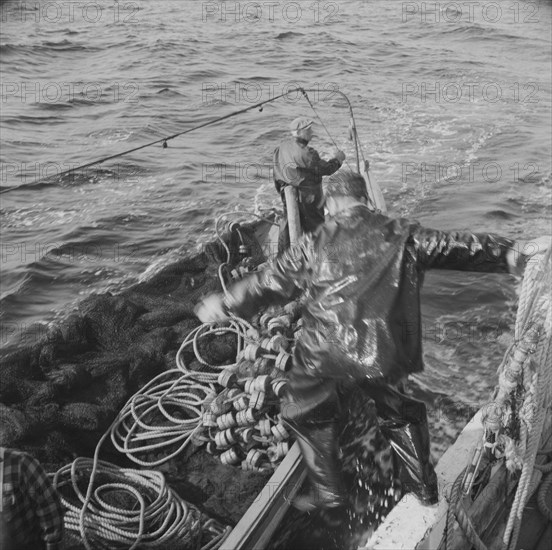 Possibly: On board the fishing boat Alden, out of Glocester, Massachusetts, 1943. Creator: Gordon Parks.