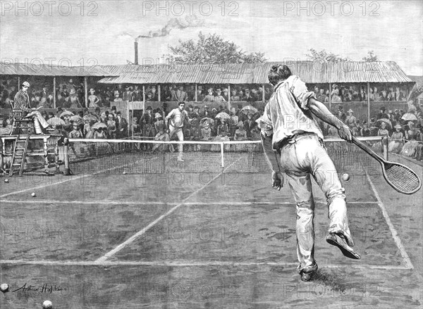 ''The Lawn Tennis Championship Match at Wimbledon', 1888. Creator: Arthur Hopkins.