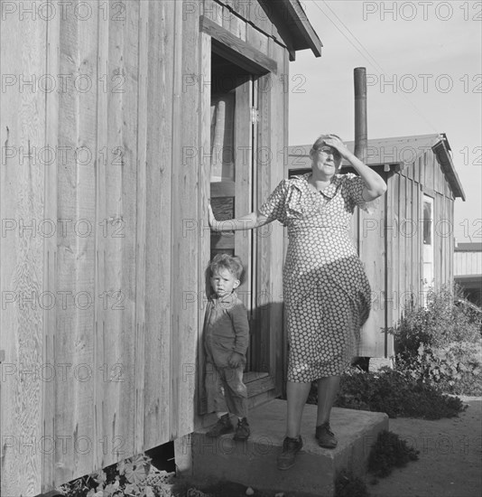 Grandmother and grandchild, Greenfield, Salinas Valley, California, 1939. Creator: Dorothea Lange.