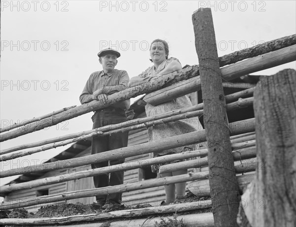 Stump rancher and wife, Priest River Penninsula, Bonner County, Idaho, 1939. Creator: Dorothea Lange.