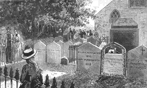 ''The Graves of the Wordsworth family, Grasmere',1888. Creator: Unknown.