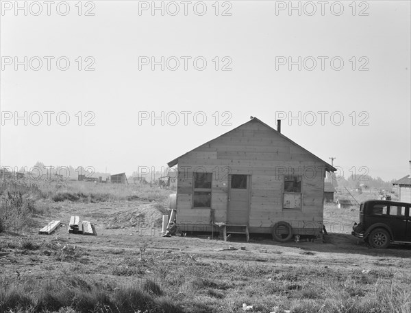 Rural shack community on outskirts of town..., near Klamath Falls, Oregon, 1939. Creator: Dorothea Lange.