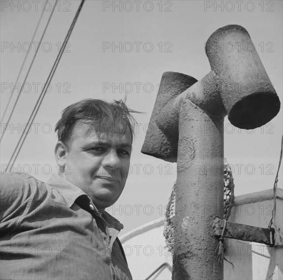 Possibly: On board the fishing boat Alden, out of Gloucester, Massachusetts, 1943. Creator: Gordon Parks.